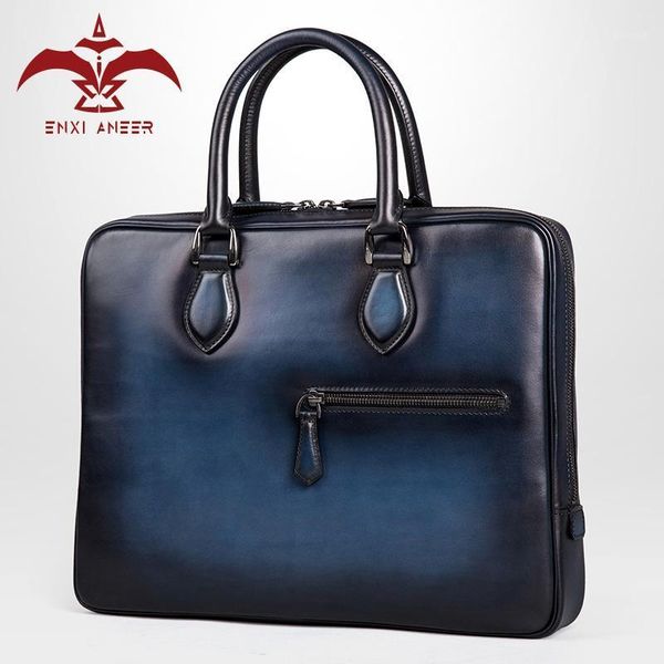 

briefcases original designer bag, genuine leather briefcase men work/travel handbag with strap cross body bag blue/brown/red/grey tote bag1