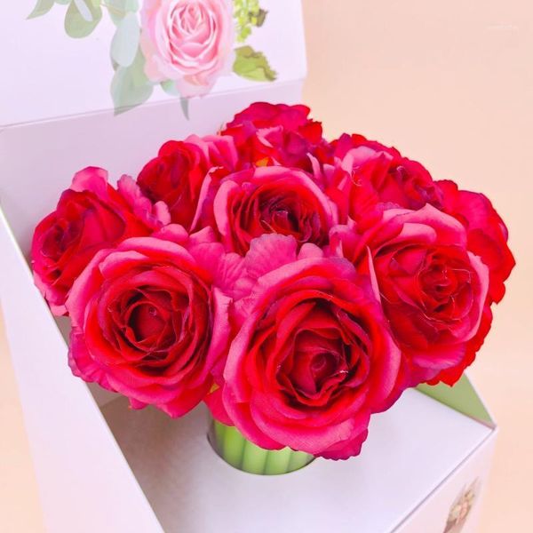 32 pz/lotto panno di Plastica rosa rossa del fiore della penna del gel Cancelleria Creativa soft water inchiostro segno penna festa di compleanno della ragazza di nozze gift1