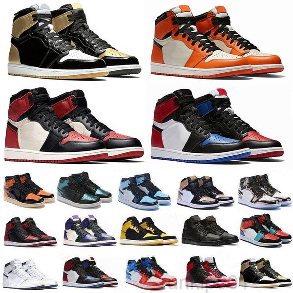 

2020 with box jumpman 1 1s mens basketballs shoes obsidian unc twist travis scotts turbo green chicago sport trainers sneakers size 3ec8