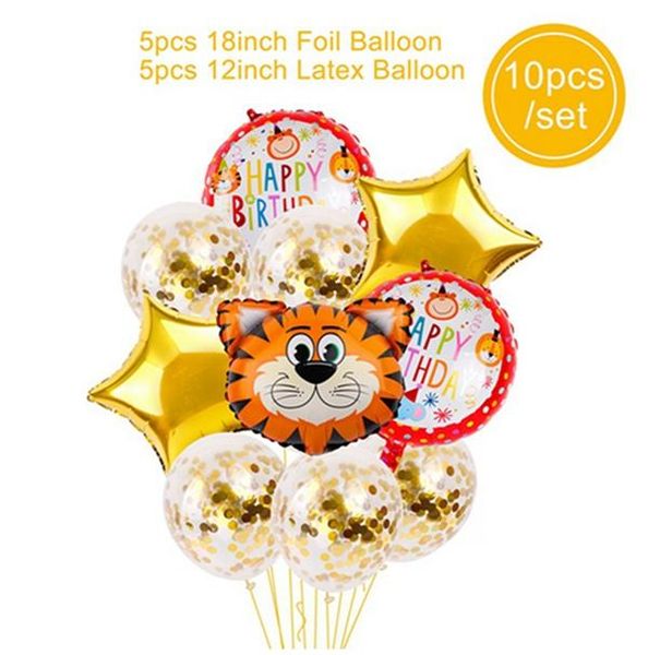 

fengrise birthday party для детей джунглей сафари украшения партии животных воздушные шары decor baby shower theme джунгли для вечеринок bby