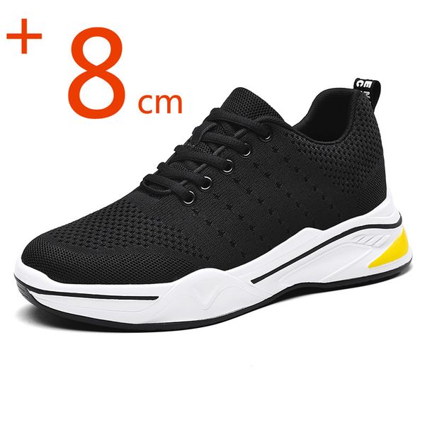

heightening elevator increase for men casual height insole 8cm black shoes 201009