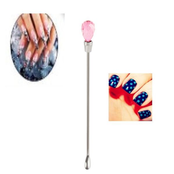 

2019 nail powder liquid stirring rod dotting pen stick new nail art buffer file pro manicure dev qylgyx