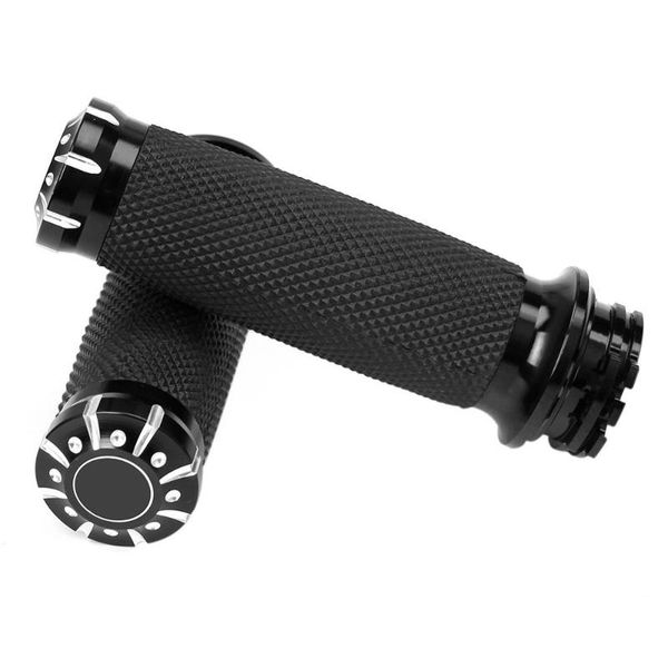 

1" black cnc рукоятки handlebar батончики грип для touring sportster dyna softail vrsc xl xr