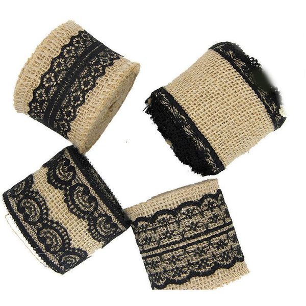 

new length 2meters width 5cm black lace ribbon linen roll diy home,clothing, apparel, home textiles , toys, packaging gi jllayg, Pink;blue