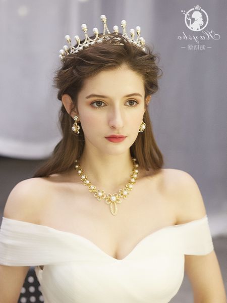 

mdress heisberg headdress accessories bride three piece gold wedding crown m, Silver