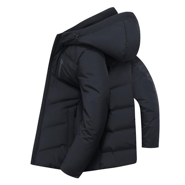 

down jacket for men in 2020 winter coats to keep warm han edition long hooded handsome male fashion coat, Black