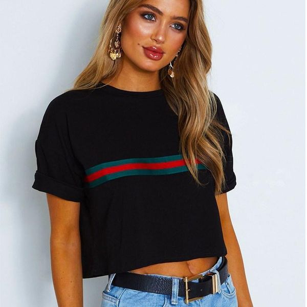 

designer women ladies shirt summer loose cotton t shirt crop black friday 2021 deals, White