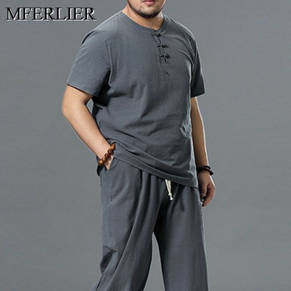 

summer men shirt bust 155cm 5xl 6xl 7xl 8xl 9xl 10xl cotton linen short sleeve plus size shirt men 3 colors, White;black