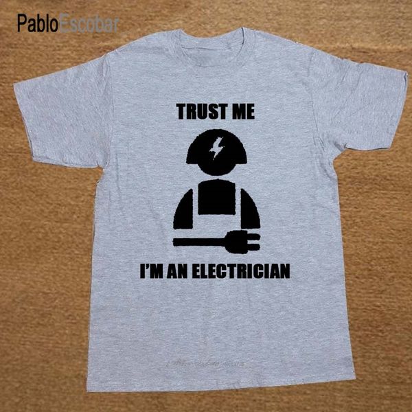

new trust me я электрик electric gift present мужчины funny man одежда с коротким рукавом camisetas дизайнеров толстовки футболки толстовкой