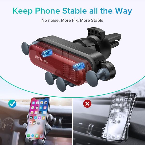 

universal mobile phone holder gravity car holder for phone in car air vent clip mount gps phone stand holder for iphone xs wmtkib qpseller