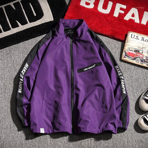 

men's jackets men harajuku patchwork coats japanese streetwear vintage windbreaker korean standard bomber hip hop1, Black;brown