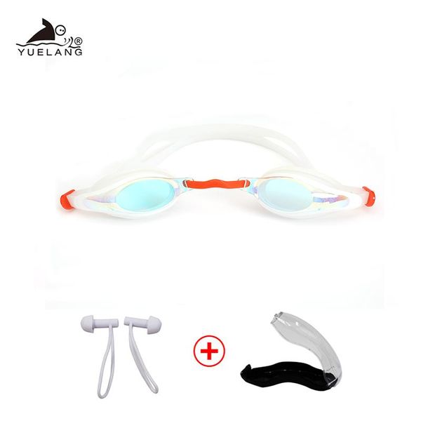 

swimming goggles earplugs multicolor professional men women fog leak uv protection swim eyewear adjustable glasses qylwxt yyysports