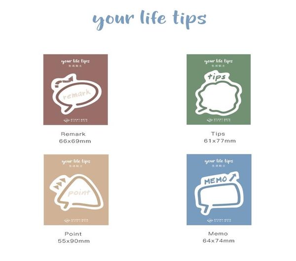 

4 шт. цветные советы life tips sticky примечание. примечание