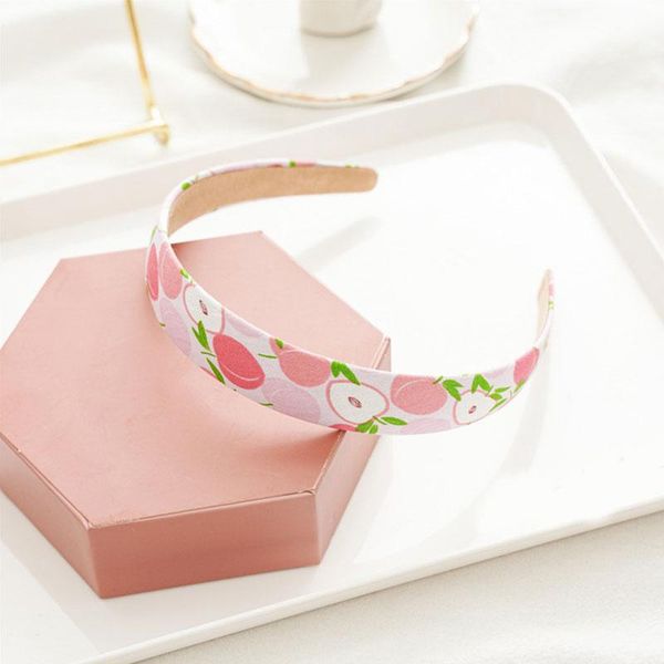 

fashion sweet fruit printed women headband stretch wide head hoop face wash makeup hair hoop turban hairband hair accessories q bbyarq