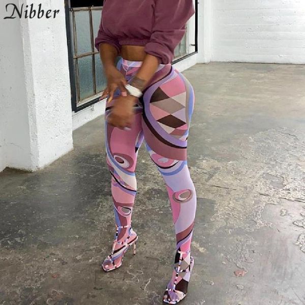 

nibber vintage y2k style print foot pants for women's skinny body-shaping leggings 2021 mesh streetwear trousers female, Black;white