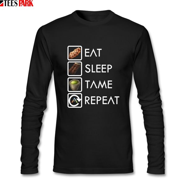 

long sleeve ark survival evolved eat sleep tame repea man daily clothes abstract printing sport hooded sweatshirt hoodie t shirt