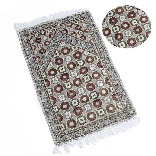 

carpets geometric printing prayer mat muslim islamic cotton yarn rug rectangular worship carpet meditation pilgrimage blanket
