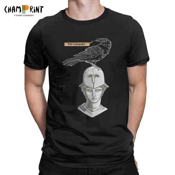 

nevermore pallas athena greek goddess mythology funny tees crewneck short sleeve plus size sport hooded sweatshirt hoodie men t shirt