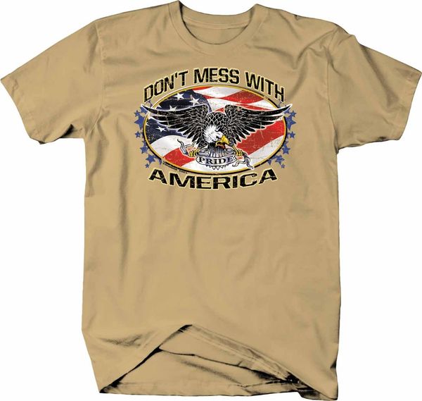 

sport don't mess with america american bald eagle pride usa flag 2019 new men funny tee basic models t shirt