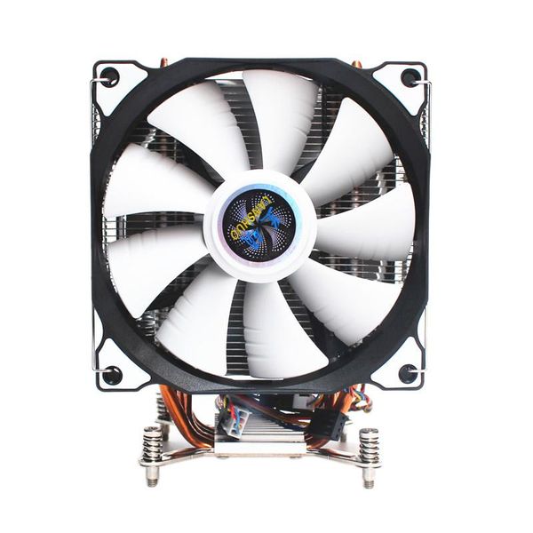 

lanshuo cpu silent dual fan 4 heat pipe 4 wire ligent temperature control cpu cooler fan for 775/1150/1155/1156/1366