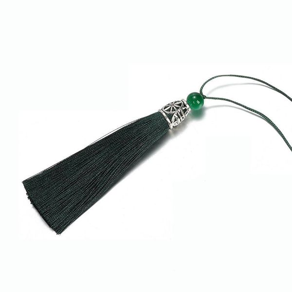 

10pcs 8cm colorful silk tassel with caps decorative tassel pendant earrings charm for diy jewelry making hangling accessories h jllbac