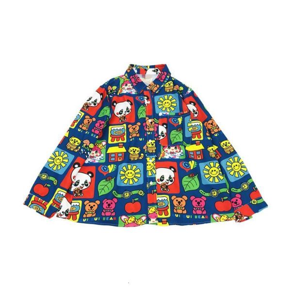 

women's and blouses cartoon print harajuku blouse 2020 spring sweet style girls turndown collar funny shirt merry pretty, White