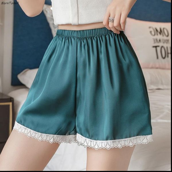 

2021 casual shorts women black gray champagne ink green lace stitching shorts drop shipping good quality, White;black