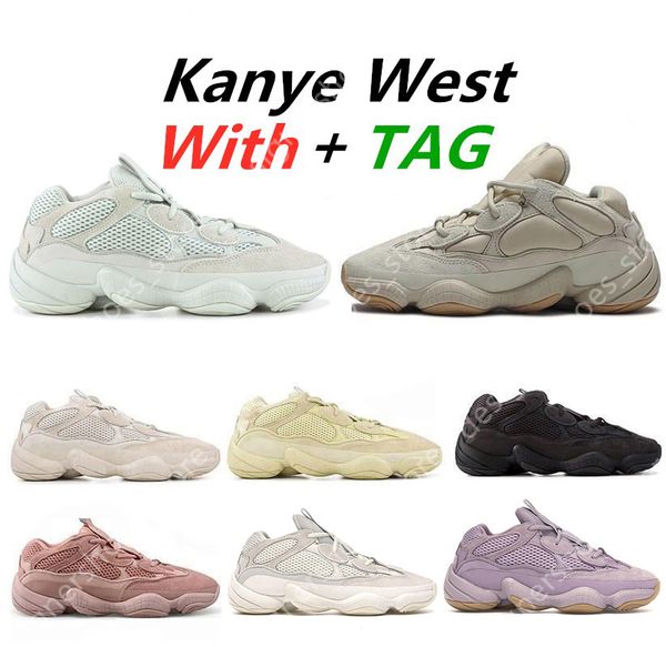 

top fashion 500 kanye west soft vision камень пустынные крыса кроссовки кость белая утилита черная румяна супер луна желтые мужские кроссовк, White;red