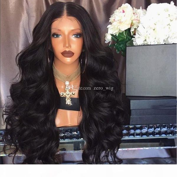 

human lace wig loose body wavy style full lace human hair wigs body wave lace front wig bleached knots natural hairline, Black;brown