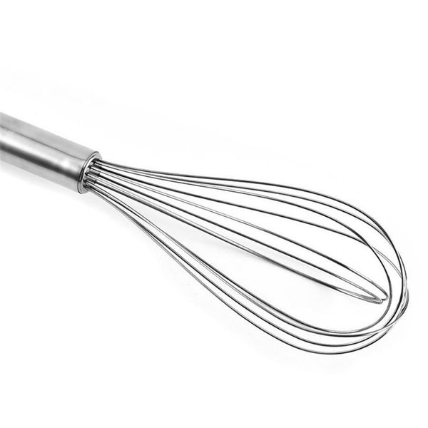 

8" 10" 12" stainless steel egg beater hand whisk mixer balloon wire whisk for blending whisking beating stirring kitchen jllq