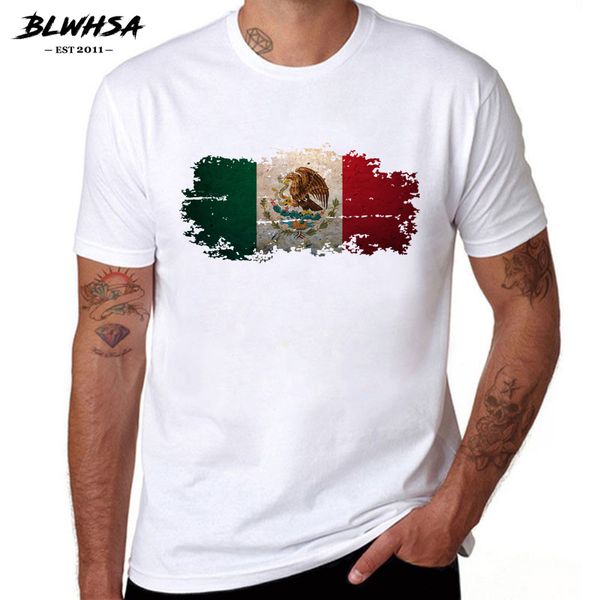 

sport blwhsa mexico flag printed men t shirt summer short sleeve 100% cotton t-shirts brand design hip hop mexican flag men clothing