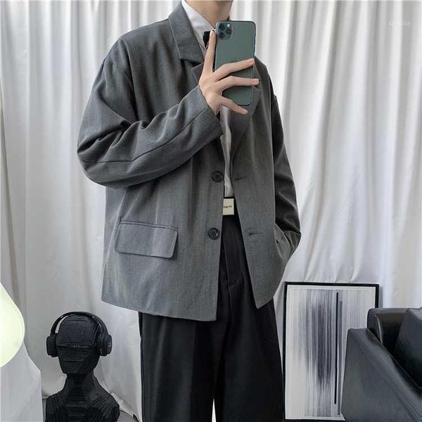 

men's suits & blazers male women streetwear blazer jacket outerwear men retro fashion casual short suit coat1, White;black