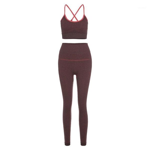 

workout clothes for women seamless yoga set women yoga suit sports bra long leggings high waist fitness sportwear 2 piece1, White;red