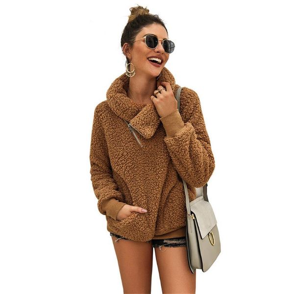 

fashion women sweaters large size 5xl fleece autumn winter warm long sleeve pullovers female side zip turtleneck casual sweater, White;black