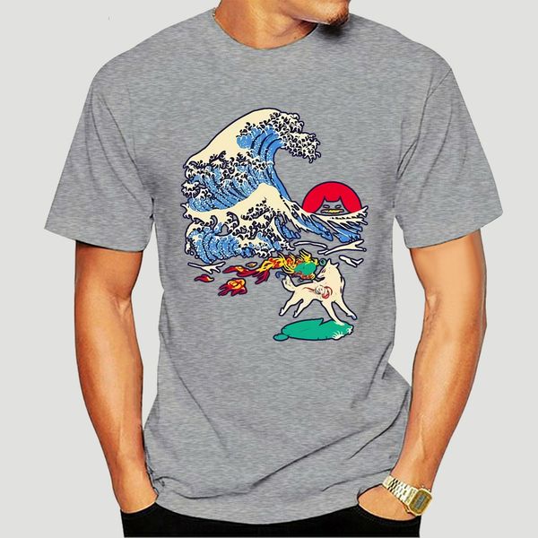 

round neck fashion the great wave off oni island okami t-shirt for male t shirt big size homme t shirt-3201d sport hooded sweatshirt hoodie