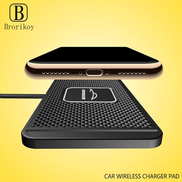 

10w charger for samsung s20 s10 iphone 11 pro max 8 plus qi wireless car charging block anti-skid pad station