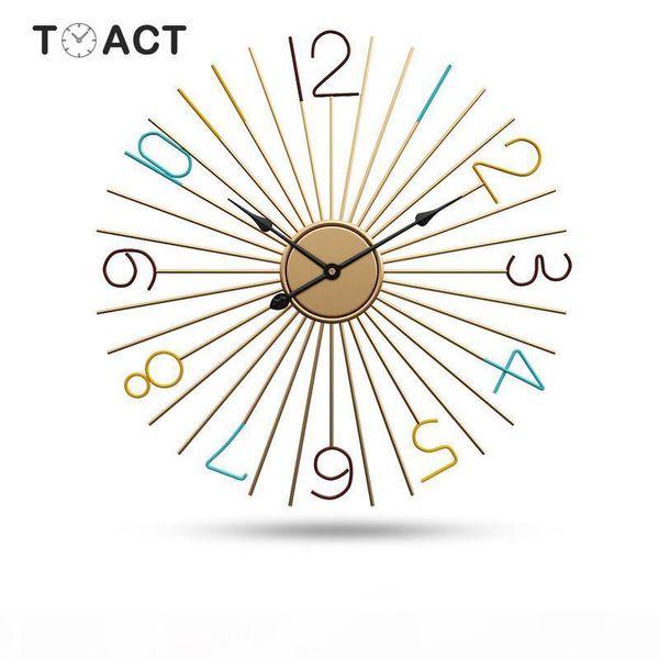 

large metal wall clock modern design decorative bar cafe creative nordic big hanging clocks iron art wall watch home decor