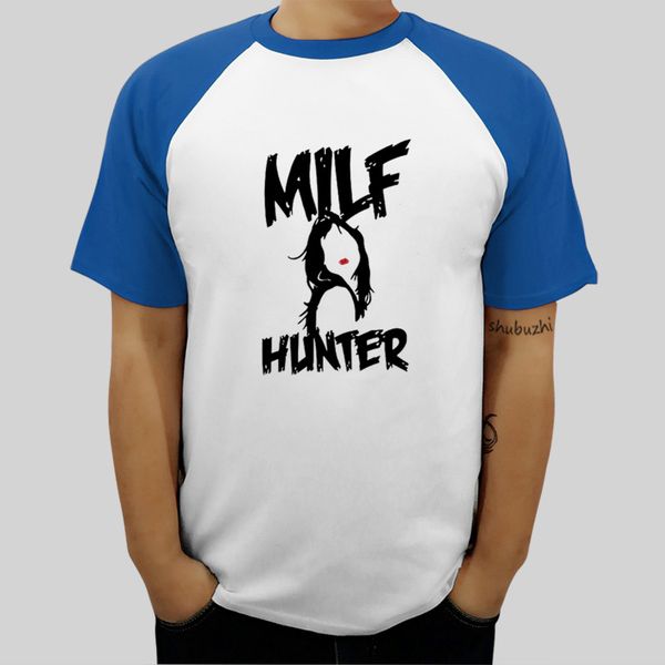 

mens raglan sleeve summer fashion o neck tshirt milf hunter lady graphic design men's o neck sport hooded sweatshirt hoodie men t shir