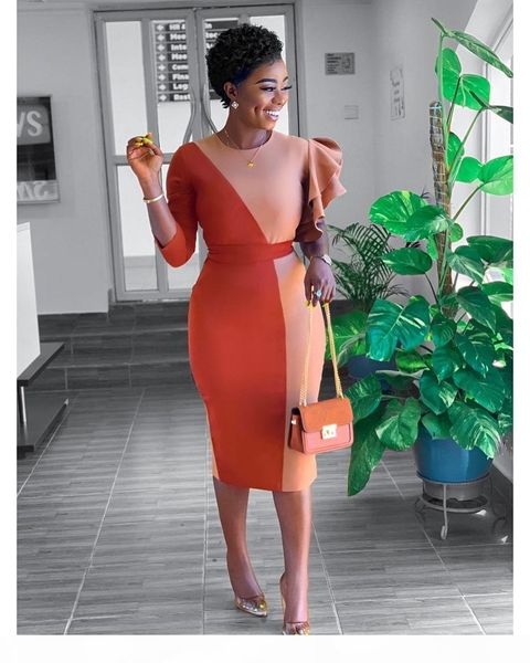 

luxury womens designer dress summer irregular sleeve fashion panelled casual dresses slim midi dresses female clothing, Black;gray