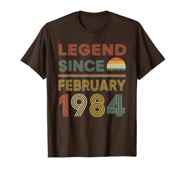 

legend since february 1984 - 36th birthday gifts t-shirt, White;black