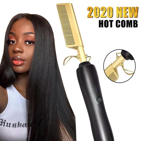 

выпрямитель горячей гребешки нагревательный гребень выпрямитель для волос кисть 2-в-1 волос curler curling iron styler плоские утюги прямоли