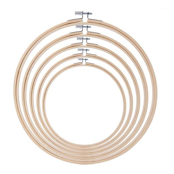 

5 pieces embroidery hoop set bamboo circle cross stitch hoop ring1, Black
