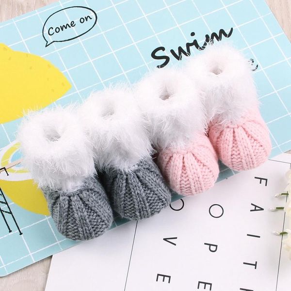 

first walkers born baby knitted flock yarn booties spring autumn infant boys girls crochet shoes winter warm toddlers29