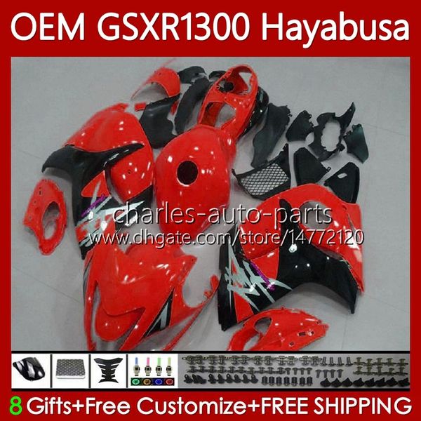 OEM Hayabusa para Suzuki GSXR-1300 GSXR 1300 CC 1300CC 77NO.65 GSXR1300 08 2008 2009 2010 2012 2012 2013 GSX R1300 2014 2015 2016 2017 2019 2019 Kit de Feira Red Factory Blk