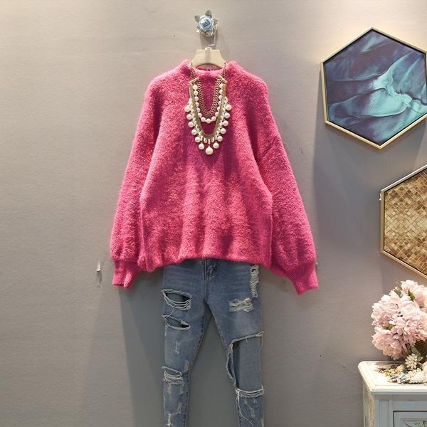 

2019 autumn winter new pattern half rutrleneck collar long sleeve solid knitting pullovers streetwear sweater women y2791, White;black