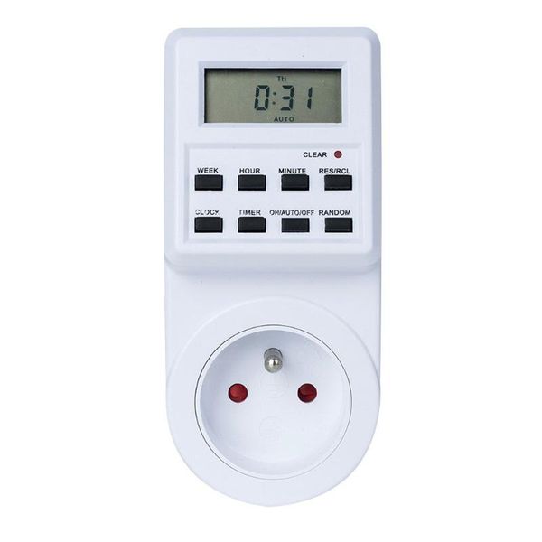 

digital small screen timer switch socket timer power meter electronic outlet socket programmable setting for kitchen