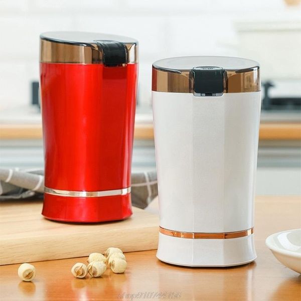 

mini electric coffee beans grinder kitchen salt pepper mill herbs nuts spices grind stainless steel blades j13 21 dropshipping1