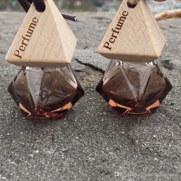 

car perfume bottle pendant essential oil diffuser 9 colors bag clothes ornaments air freshener pendant empty glass bottle perfume dhl