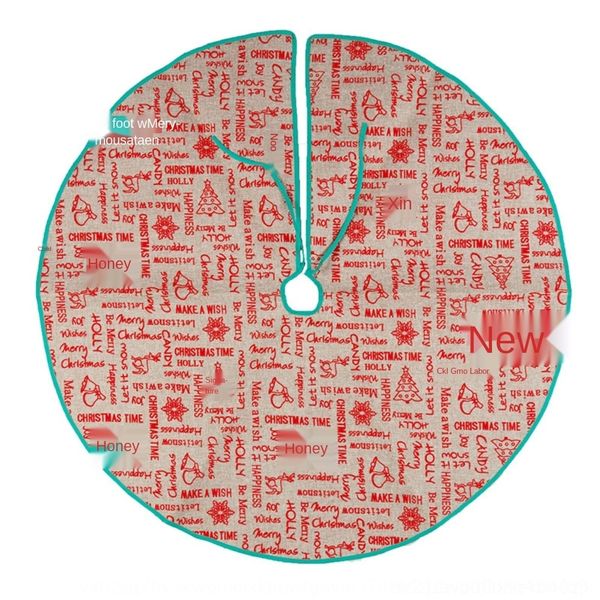 

gbp7e new christmas decorat linen apron bottom decorations scene decoration new christmas apron skirt linen printed tree printed tree bottom