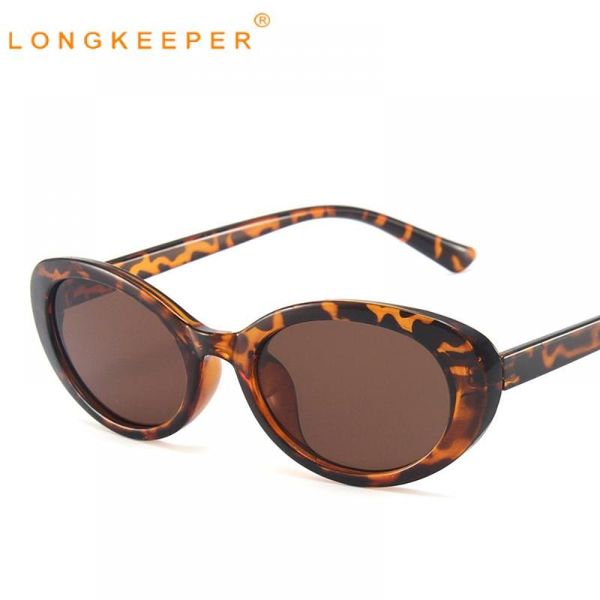 

longkeeper 2021 fashion oval sunglasses women vintage brand small frame leopard sun glasses men eyewear shades uv400 oculos, White;black